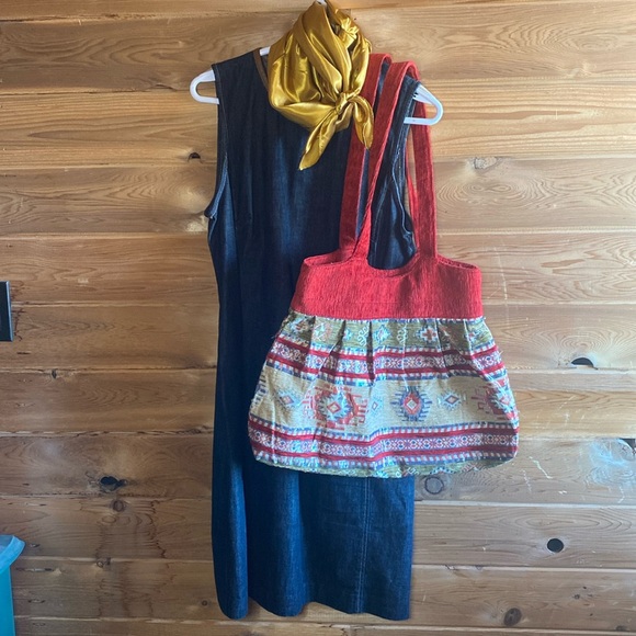 VINTAGE RALPH LAUREN DENIM DRESS - Picture 1 of 7